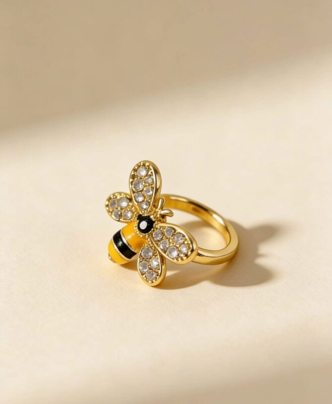 Ear cuff Cover Gold Abeja